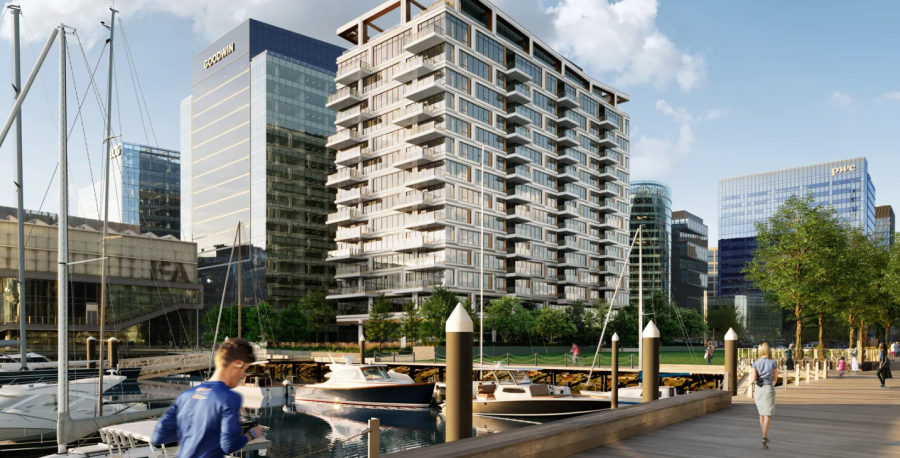 Exterior of One Harbor Shore in Seaport